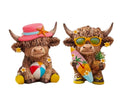 2 Summer Wooden Highland Cow