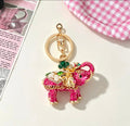 Vintage Elephant Keychain With Rhinestone
