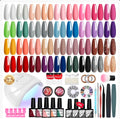 VANREESA 60 PCS Gel Nail Kit with 48W U V Lamp 36 Colours All Seasons Gel Nail Polish Set with Lamp Starter Kit