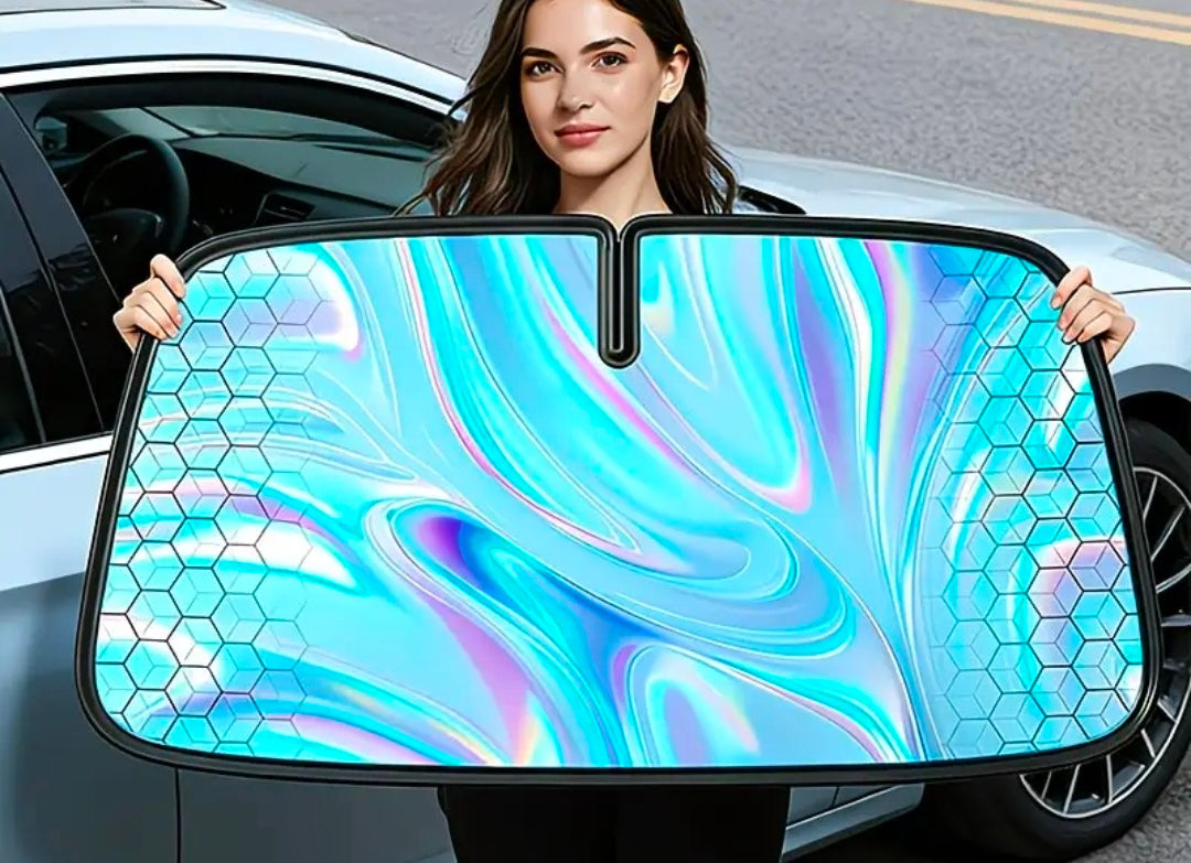 2026 Titanium Silver Car Windshield Sunshade