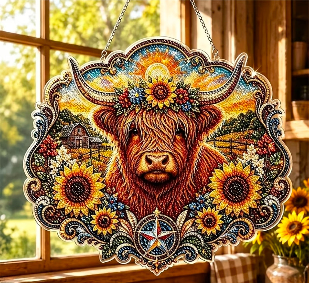 Highland for cow Diamond Art Hanging Ornament Kit