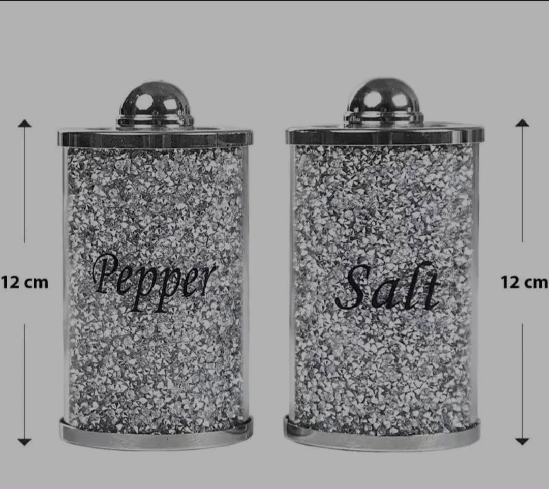 Crushed Diamond Salt & Pepper Shaker Set