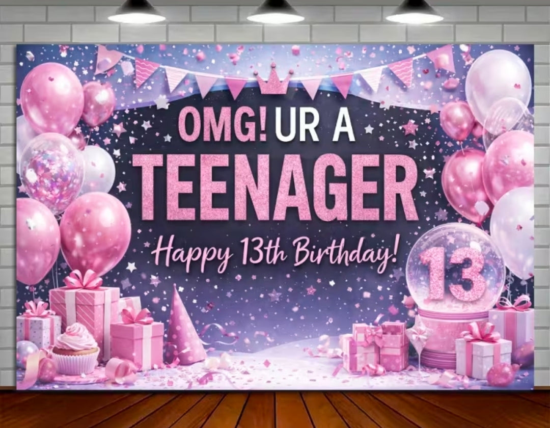 Teen Birthday Backdrop