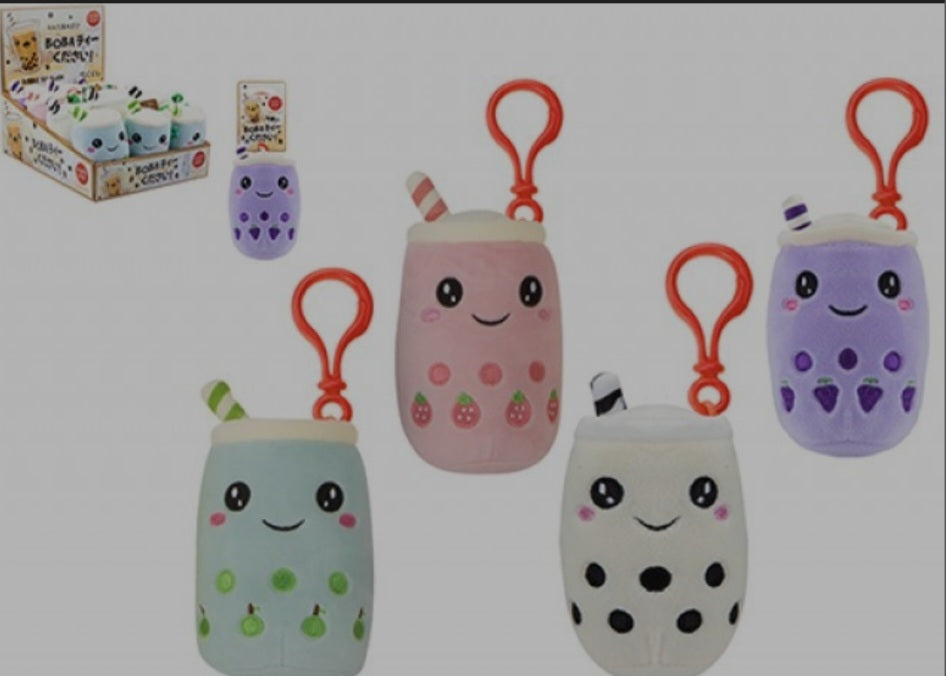 Boba Bubble Tea Plush Keyring