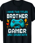 Brothers And Players Pixel Game Console Theme T-Shirt
