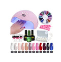 Gel Nail Kit 12 Colours 8ML 54W UV Lamp Starter Kit