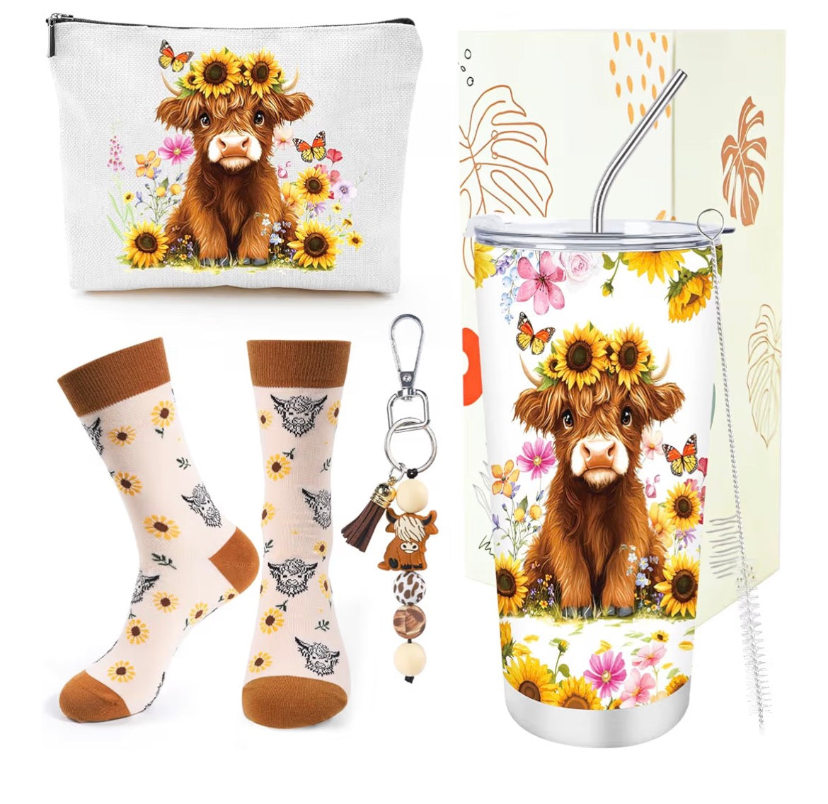 4PC Highland Cow Set