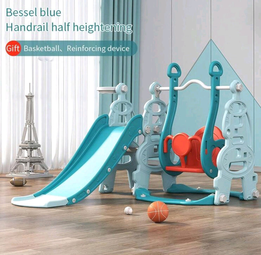 5-In-1 Kids Slide, Toddler Slide With Stairs, Swing, Garden Large Slide Playground For Toddlers Age 1-6