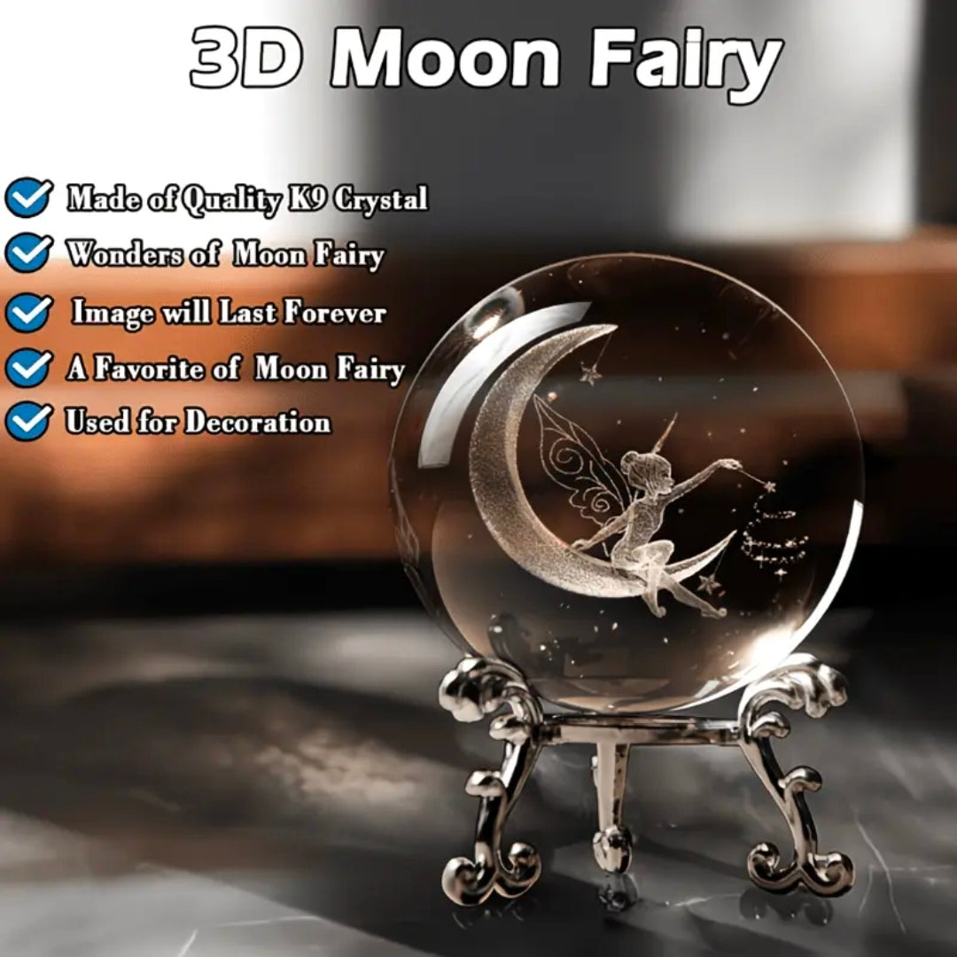 3D Fairy Crystal Ball with Stand