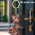 Gemstone Kitten Keychain