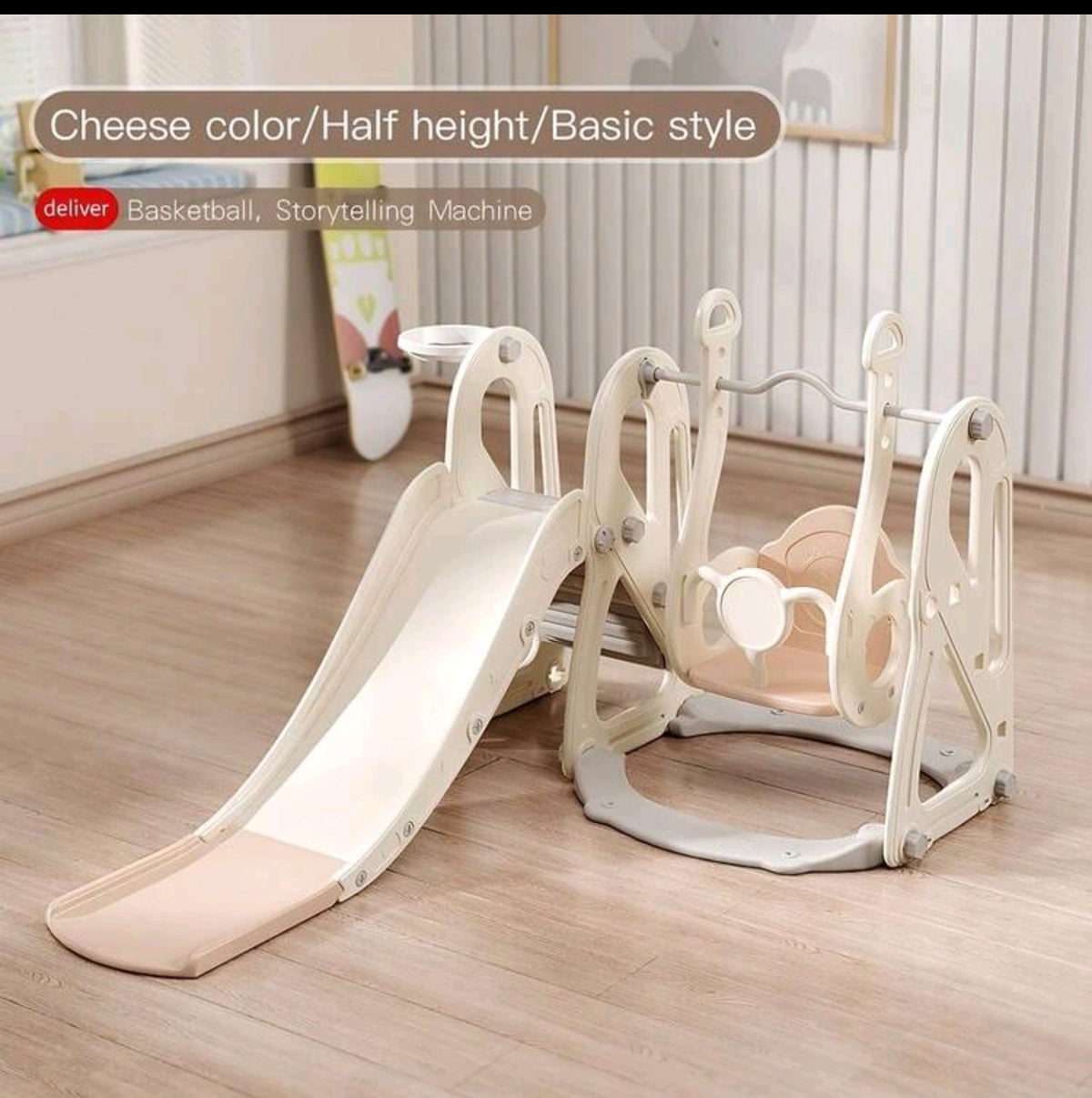 5-In-1 Kids Slide, Toddler Slide With Stairs, Swing, Garden Large Slide Playground For Toddlers Age 1-6